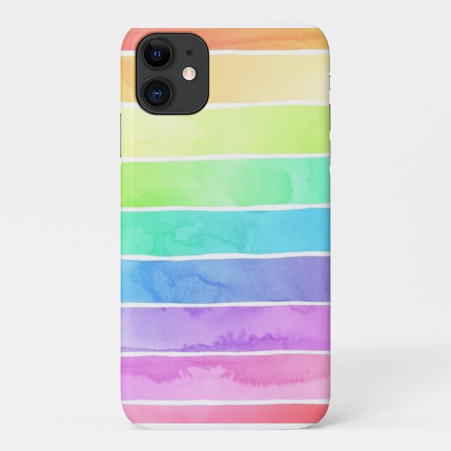 Pastel Stripes Design Case-Mate iPhone Case (Back)