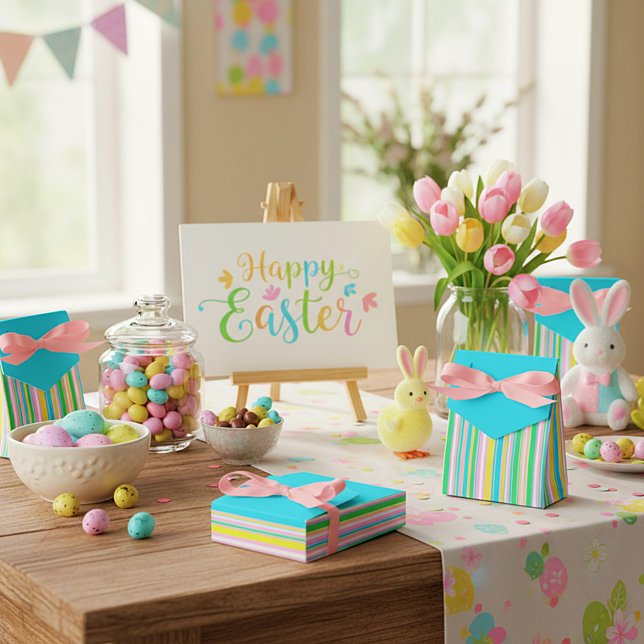 Pastel stripes favor box (Creator Uploaded)