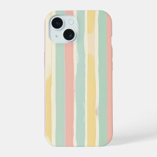 Pastel Stripes Harmony iPhone 15 Case
