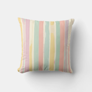 Pastel Stripes Harmony Throw Pillow