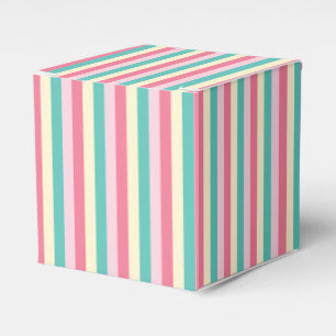 Pastel Stripes Ice Cream Social Favor Box