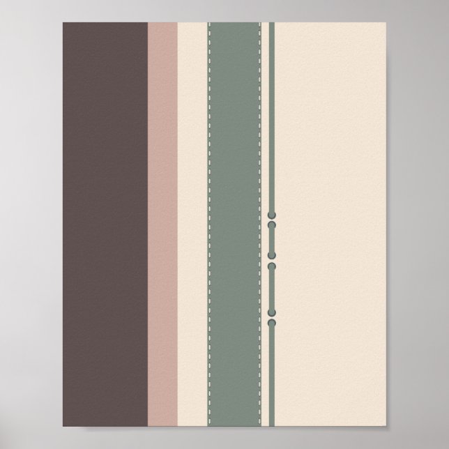 Pastel Stripes Minimalist Home Decor (Front)