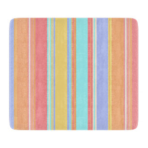 Pastel stripes pattern cutting board