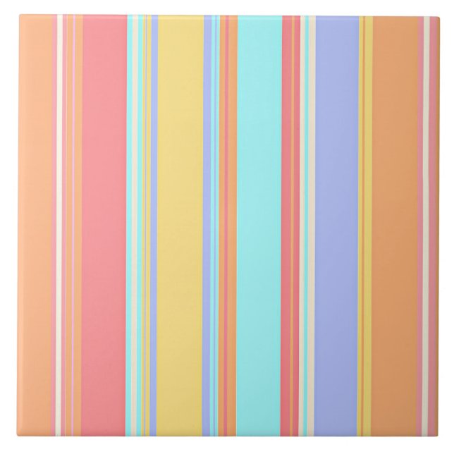 Pastel Stripes Pattern Tile (Front)