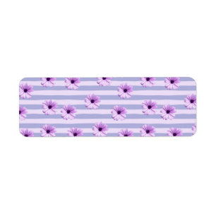 Pastel stripes pattern with Daisies