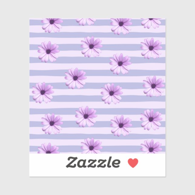 Pastel stripes pattern with Daisies (Sheet)