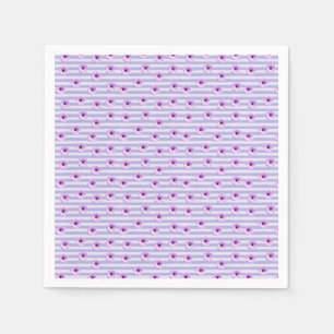 Pastel stripes pattern with Daisies Napkin