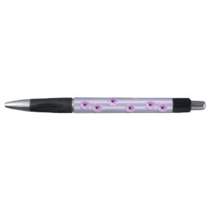 Pastel stripes pattern with Daisies Pen