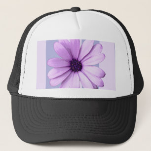 Pastel stripes pattern with Daisies Trucker Hat