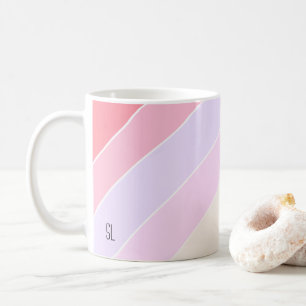 Pastel Stripes Personalized Coffee Mug