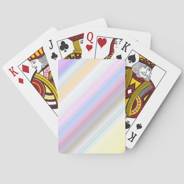 Pastel Stripes Playing Cards (Back)