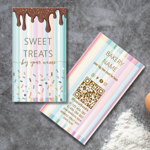 Pastel Stripes sprinkle Business Card