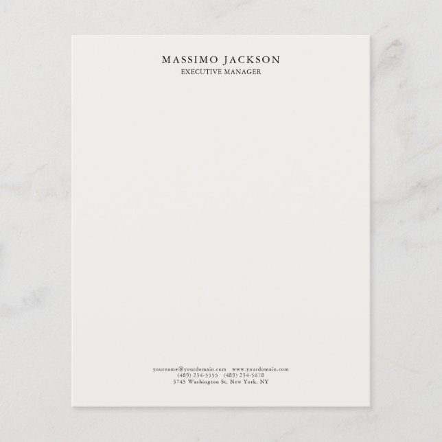 Pastel Stylish Classical Plain Simple Professional Flyer (Front)