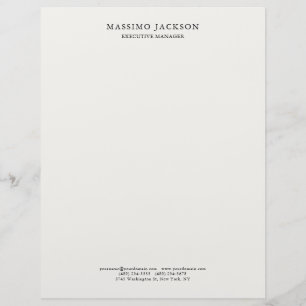 Pastel Stylish Classical Plain Simple Professional Letterhead