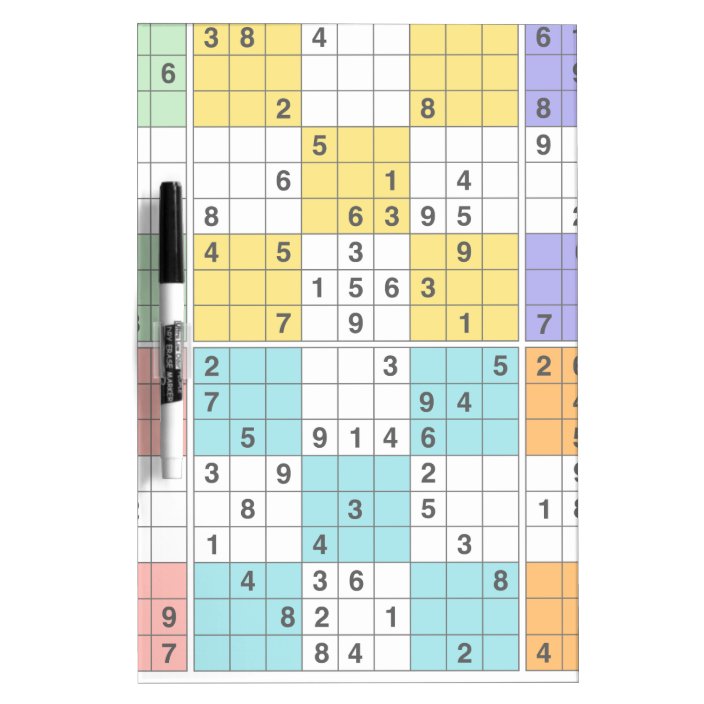 pastel sudoku dry erase board Zazzle.ca