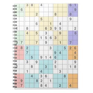 pastel sudoku notebook