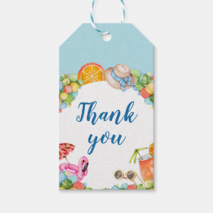 Pastel Summer Birthday Party Gift Tags