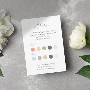 Pastel Summer Dot Wedding Attire Enclosure Card