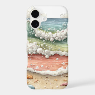 PASTEL SUMMER WAVES ON A BEACH