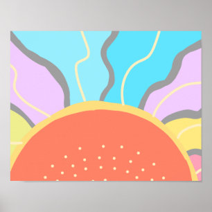 Pastel Sunrise Poster