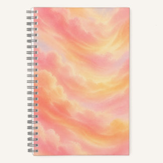 Pastel Sunset Aesthetic Notebook | Pink Peach Gift