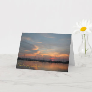 Pastel Sunset Harbour Card