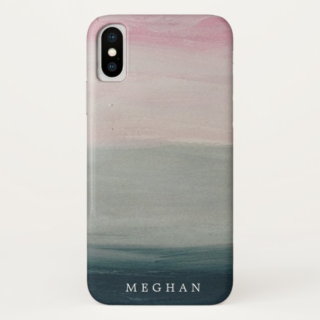 Pastel Sunset | Monogram iPhone case (Back)