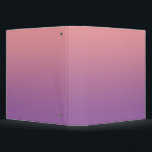 Pastel Sunset Pink Purple Ombre Gradient  Binder<br><div class="desc">Sunny ombre design in sunset aesthetic. Soft gradient colour transition. Ombre office & school binder</div>