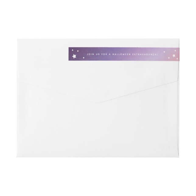 Pastel Sunset+White Stars Wraparound Étiquette de  (Dos)