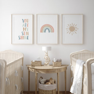 Pastel Sunshine Arc-en-ciel Sun Girl Décor