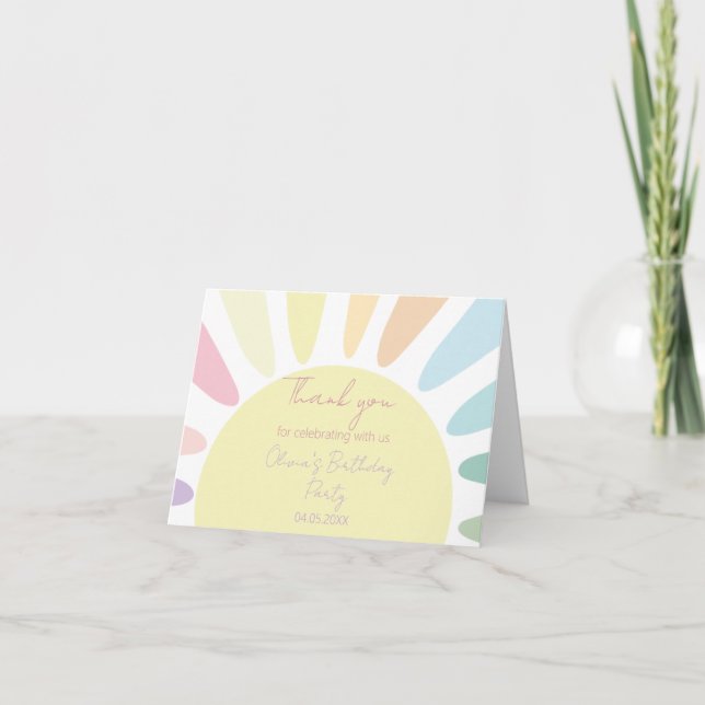 Pastel Sunshine Merci fête d'anniversaire (Devant)