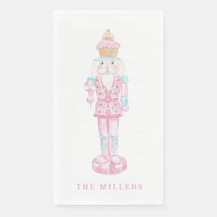 Pastel Sweet Holiday Treats Monogram Crest Napkin