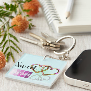 Pastel Sweetheart Acrylic Keychain