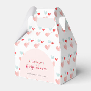 Pastel Sweetheart Arch Valentines Baby Shower Favor Box