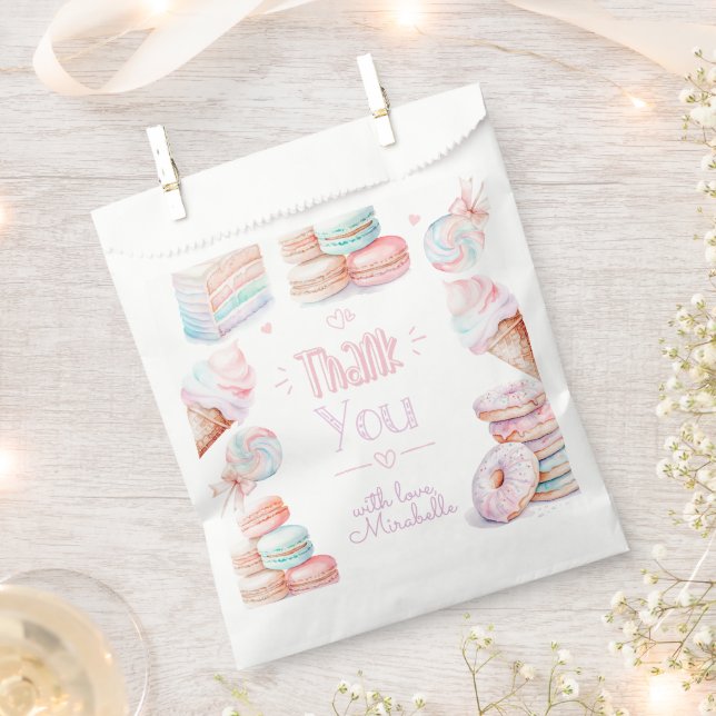 Pastel sweets macarons birthday thank you favour bag (Clipped)