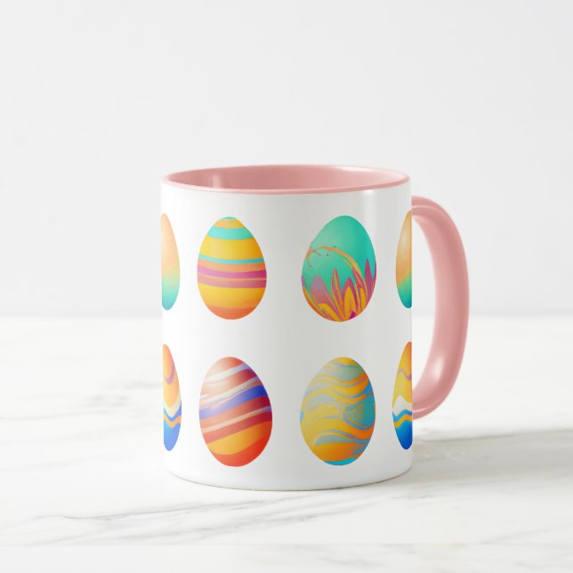 Pastel Swirl Easter Eggs  Mug (Front Right)