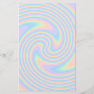 Pastel Swirl Twist Design. Stationery