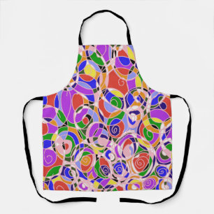 Pastel Swirling Abstract Patterns Apron