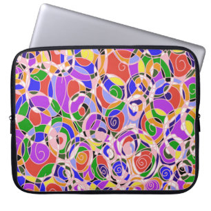 Pastel Swirling Abstract Patterns Laptop Sleeve