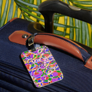Pastel Swirling Abstract  Patterns  Luggage Tag