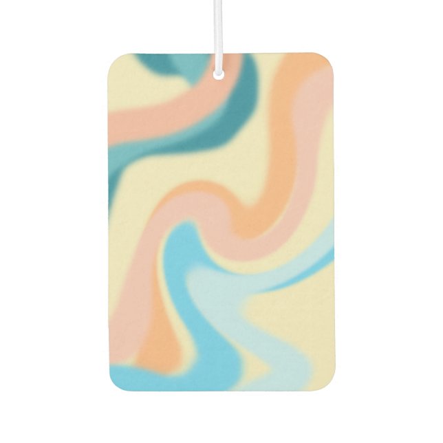 Pastel Swirls Air Freshener (Front)