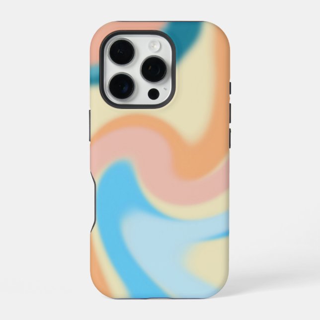 Pastel Swirls iPhone Case (Back)