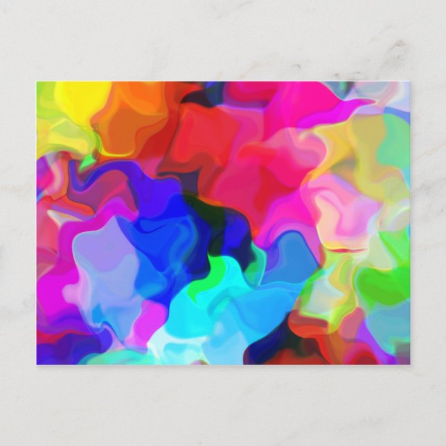 Pastel Swirls Postcard (Front)