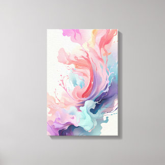 Pastel Symphony: Fluid Bloom Print