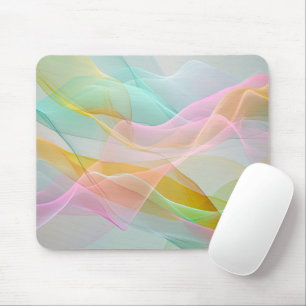 Pastel Symphony of Floating Sheer Ribbons Mouse Pad