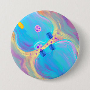 Pastel Synapse 3 Inch Round Button