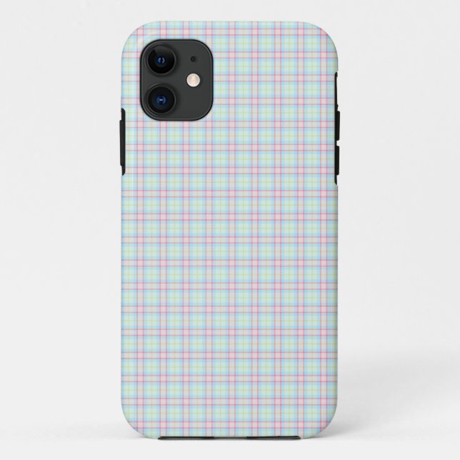 Pastel Tartan Case-Mate iPhone Case (Back)