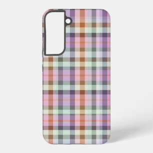 Pastel Tartan Plaid Pattern Design Samsung Galaxy Case