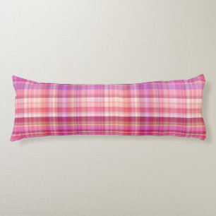 Pastel Tartan Plaid Pink Purple 2 Designs Body Pillow