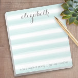 Pastel Teal and Gray Stationery Suite for Women Notepad<br><div class="desc">A beautiful and feminine design that is perfect for any girly girl or even a bride. If you need to move items around,  click on the design area to make changes.</div>